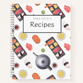 Japanisches Sushi Nigiri Musterbeispiel Rezept Buc Notizblock