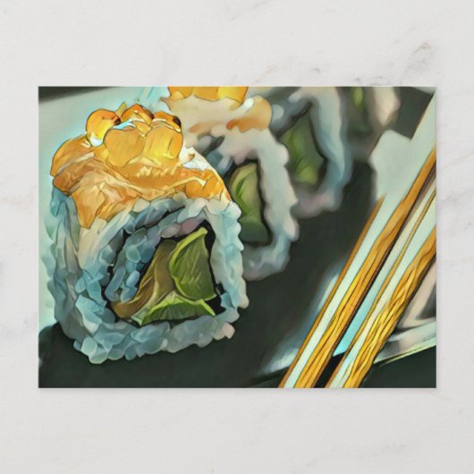 japanisches Sushi Postkarte (Vorderseite)