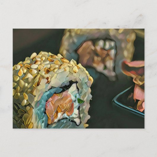 japanisches Sushi Postkarte (Vorderseite)