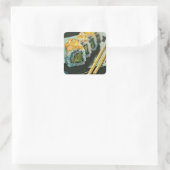 japanisches Sushi Quadratischer Aufkleber (Tasche)