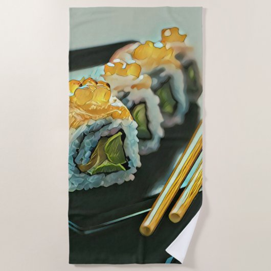 japanisches Sushi Strandtuch (Vorderseite)