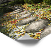 Japanisches Teehaus und Garten im Herbst Poster (Ecke)