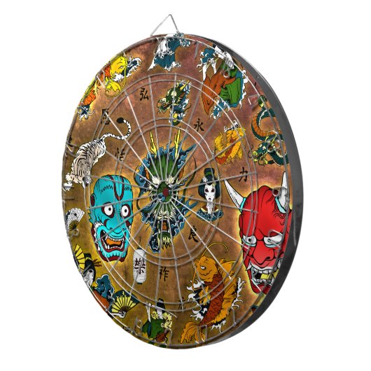 Japanisches Thema Dartscheibe (Vorderseite rechts)