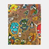 Japanisches Thema Fleecedecke (Vorderseite)