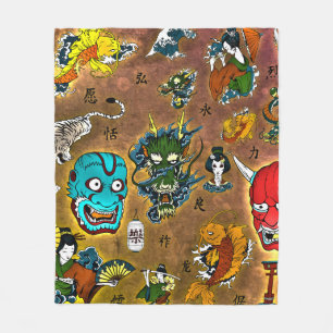 Japanisches Thema Fleecedecke