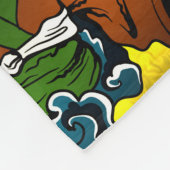 Japanisches Thema Fleecedecke (Ecke)