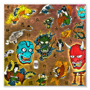 Japanisches Thema Fotodruck