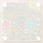 Japanisches Thema Glasuntersetzer (Rückseite)