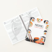 Japanisches Thema individuell anpassbare Rezept-Jo Notizblock (Innenseite)