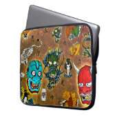 Japanisches Thema Laptopschutzhülle (Vorderseite Links)