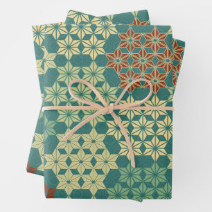 Japanisches Thema Mix Muster Geschenkpapier Set
