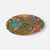 Japanisches Thema Pappteller (Schrägansicht)