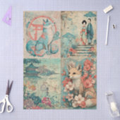 Japanisches Themed Collage Decoupage Crafting Seidenpapier (Basteln)
