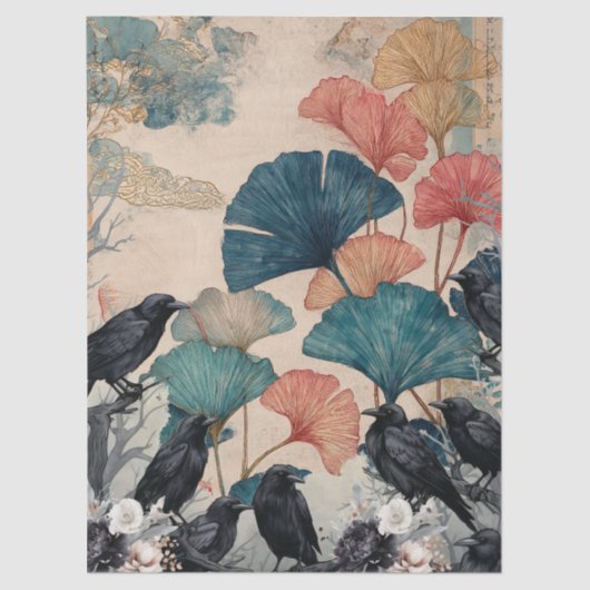 Japanisches Themed Decoupage Crafting Seidenpapier (Vorderseite)