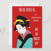 Japanisches themed Geisha-Japan-Party Einladung (Vorderseite)