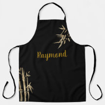 japanisches Tintendruck Schwarz und Gold Bambusdes