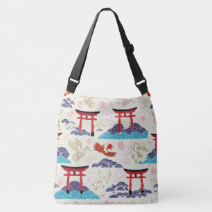 Japanisches Torii-Muster Tragetaschen Mit Langen Trägern