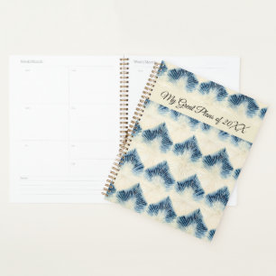 Japanisches traditionelles Blau-Tie-Dye-Muster Nr. Planer
