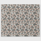 Japanisches Vintage-Blumenmuster Geschenkpapier (Flach)