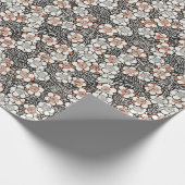 Japanisches Vintage-Blumenmuster Geschenkpapier (Ecke)