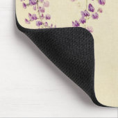 Japanisches Vintage-Lilienseeschwalben-Monogramm-M Mousepad (Ecke)