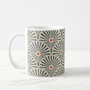 Japanisches Vintage-Muster, nahtlose Textur. Kaffeetasse