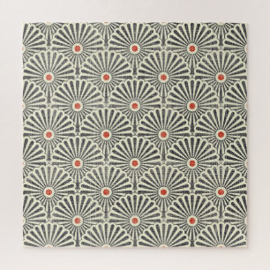 Japanisches Vintage-Muster, nahtlose Textur. Puzzle