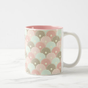 Japanisches Vintage-Muster Zweifarbige Tasse