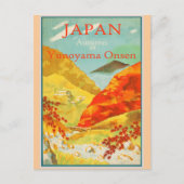 Japanisches Vintages Herbstplakat Postkarte (Vorderseite)