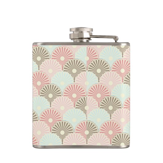 Japanisches Vintages Muster Flachmann (Rückseite)