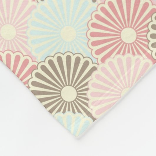 Japanisches Vintages Muster Fleecedecke (Ecke)