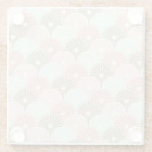 Japanisches Vintages Muster Glasuntersetzer (Rückseite)