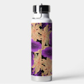 Japanisches violettes Blattdesign Trinkflasche (rechts)