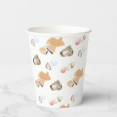 Japanisches Wagashi Muster Pappbecher (Rückseite)