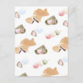 Japanisches Wagashi Muster Postkarte (Vorderseite)