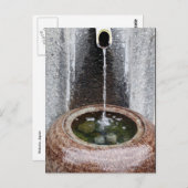 japanisches Wasserbecken Postkarte (Vorne/Hinten)