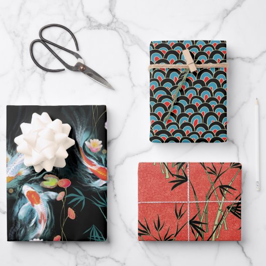 Japanisches Watergarden-Geschenkpapier-Set Geschenkpapier Set (Vorderseite)