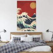 japanisches Wave Concept Leinwanddruck (Insitu (Schlafzimmer))