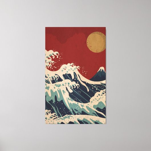 japanisches Wave Concept Leinwanddruck (Vorderseite)