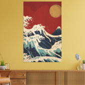 japanisches Wave Concept Leinwanddruck (Insitu (Wohnzimmer))