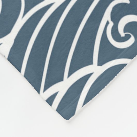 japanisches Wave Style-Muster Fleecedecke (Ecke)