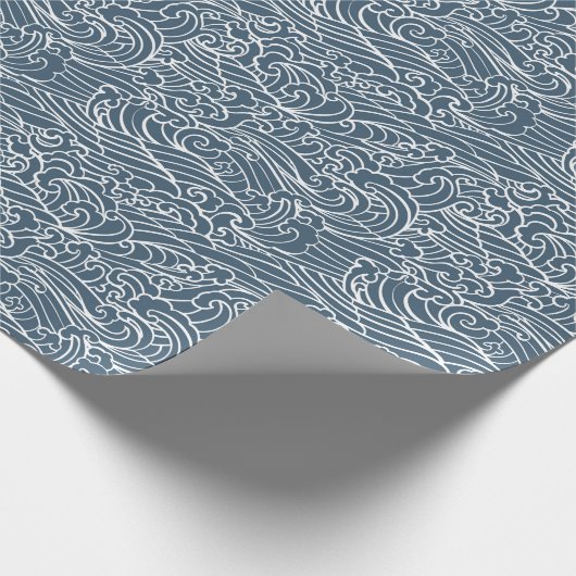 japanisches Wave Style-Muster Geschenkpapier (Ecke)