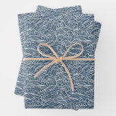 japanisches Wave Style-Muster Geschenkpapier Set (Beispiel)