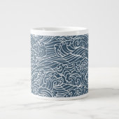 japanisches Wave Style-Muster Jumbo-Tasse (Vorderseite)