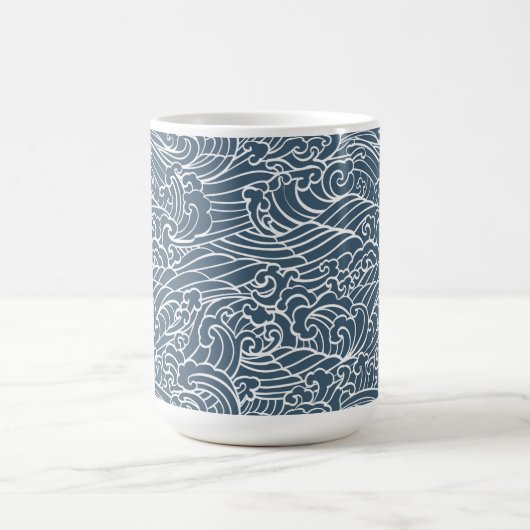 japanisches Wave Style-Muster Kaffeetasse (Mittel)