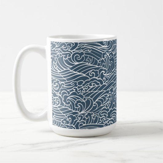 japanisches Wave Style-Muster Kaffeetasse (Links)