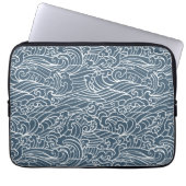 japanisches Wave Style-Muster Laptopschutzhülle (Vorderseite)