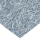 japanisches Wave Style-Muster Mittelgroßer Tischläufer (Ecke)