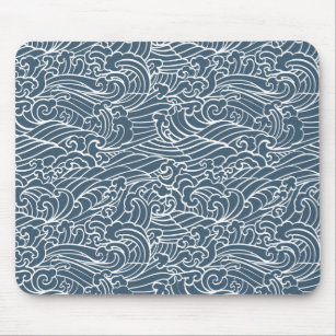 japanisches Wave Style-Muster Mousepad