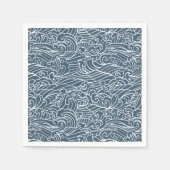 japanisches Wave Style-Muster Serviette (Vorderseite)